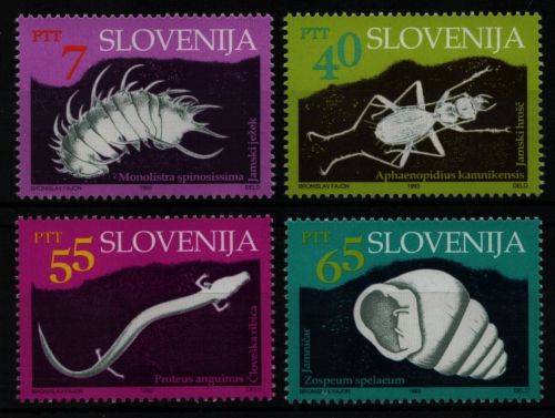 Slowenien 1993 - Mi-Nr. 60-63 ** - MNH - Höhlentiere