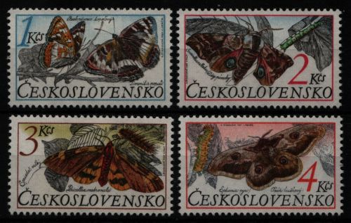 Tschechoslowakei 1987 - Mi-Nr. 2902-2905 ** - MNH - Schmetterlinge / Butterflies