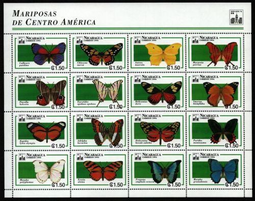 Nicaragua 1994 - Mi-Nr. 3257-3272 ** - MNH - Schmetterlinge / Butterflies