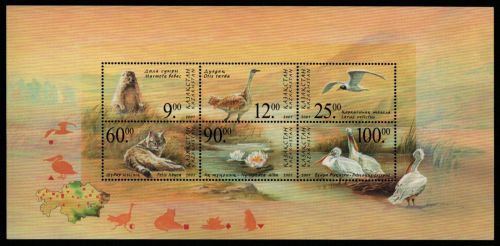 Kasachstan 2001 - Mi-Nr. Block 21 ** - MNH - Fauna & Flora