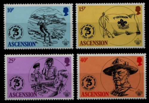 Ascension 1982 - Mi-Nr. 306-309 ** - MNH - Pfadfinder / Scouts