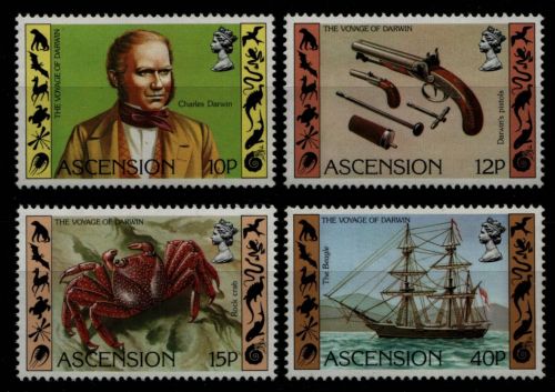 Ascension 1982 - Mi-Nr. 314-317 ** - MNH - Charles Darwin - Schiffe