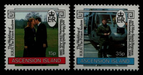 Ascension 1986 - Mi-Nr. 408-409 ** - MNH - Hochzeit Prinz Andrew