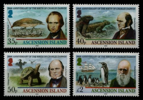 Ascension 2009 - Mi-Nr. 1090-1093 ** - MNH - Darwin - Wildtiere / Wild animals