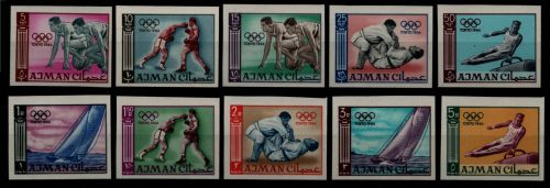 Ajman 1965 - Mi-Nr. 31-40 B ** - MNH - Olympia Tokio