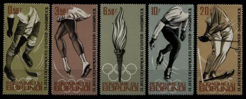 Burundi 1964 - Mi-Nr. 80-84 A ** - MNH - Olympia Innsbruck