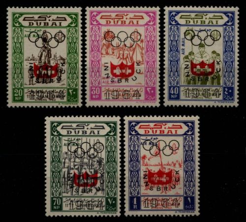 Dubai 1964 - Mi-Nr. 79-83 A ** - MNH - Olympia Innsbruck