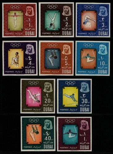 Dubai 1964 - Mi-Nr. 129-138 B ** - MNH - Olympia Tokio
