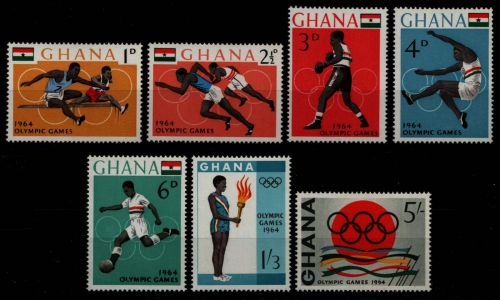 Ghana 1964 - Mi-Nr. 188-194 A ** - MNH - Olympia Tokio
