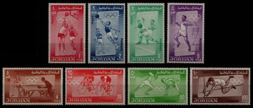 Jordanien 1964 - Mi-Nr. 437-444 A ** - MNH - Olympia Tokio