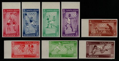 Jordanien 1964 - Mi-Nr. 437-444 B ** - MNH - Olympia Tokio