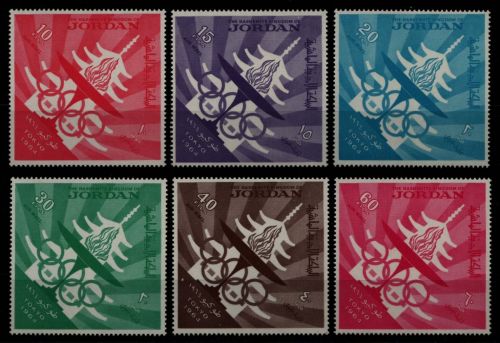 Jordanien 1965 - Mi-Nr. 501-506 A ** - MNH - Olympia Tokio