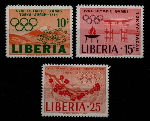Liberia 1964 - Mi-Nr. 623-625 A ** - MNH - Olympia Innsbruck
