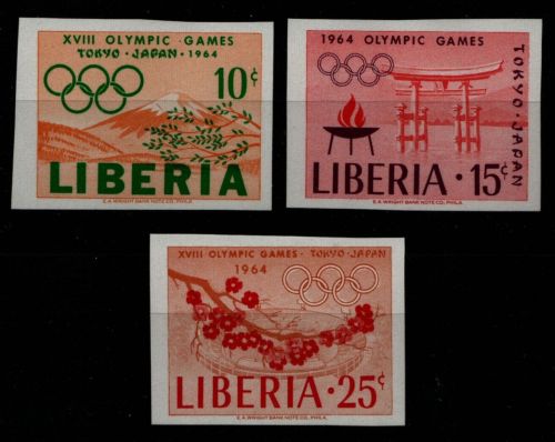 Liberia 1964 - Mi-Nr. 623-625 B ** - MNH - Olympia Innsbruck