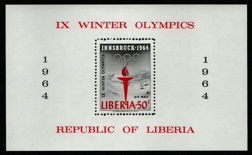 Liberia 1963 - Mi-Nr. Block 28 A ** - MNH - Olympia Innsbruck