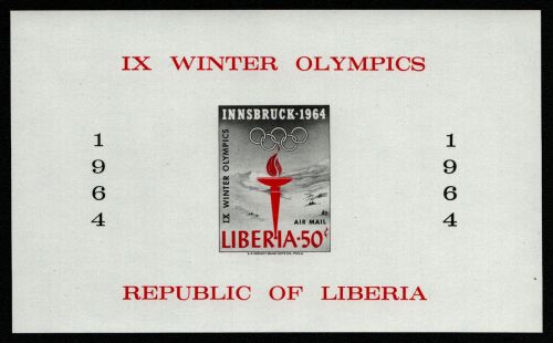 Liberia 1963 - Mi-Nr. Block 28 B ** - MNH - Olympia Innsbruck