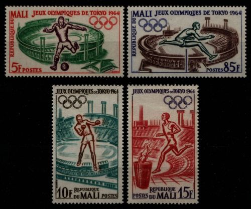 Mali 1964 - Mi-Nr. 86-89 A ** - MNH - Olympia Tokio
