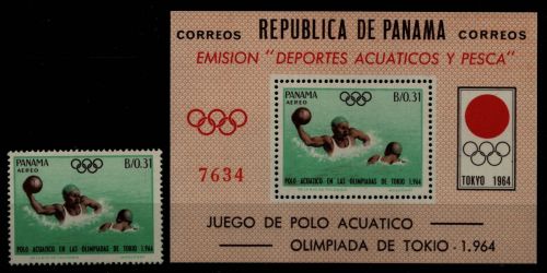 Panama 1964 - Mi-Nr. 739 & Block 21 A ** - MNH - Olympia Tokio