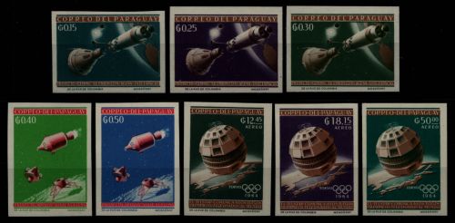 Paraguay 1964 - Mi-Nr. 1303-1310 ** - MNH - Raumfahrt - Olympia