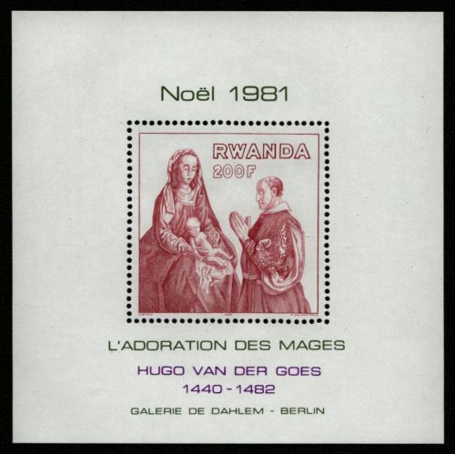 Ruanda 1981 - Mi-Nr. Block 95 ** - MNH - Weihnachten / X-mas - Gemälde