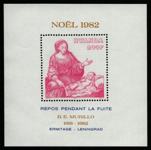 Ruanda 1982 - Mi-Nr. Block 100 ** - MNH - Weihnachten / X-mas - Gemälde