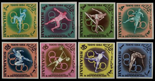 Sharjah 1964 - Mi-Nr. 61-68 B ** - MNH - Olympia Tokio