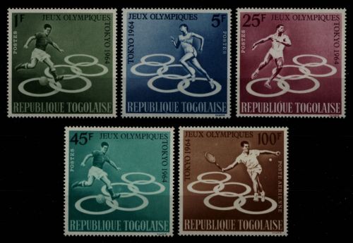 Togo 1964 - Mi-Nr. 435-439 A ** - MNH - Olympia Tokio