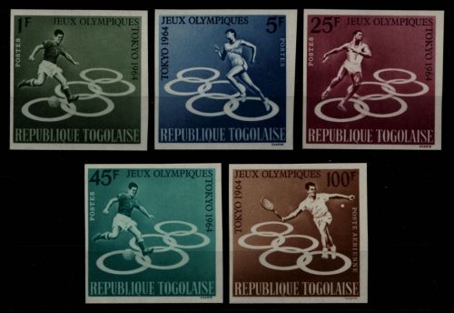 Togo 1964 - Mi-Nr. 435-439 B ** - MNH - Olympia Tokio