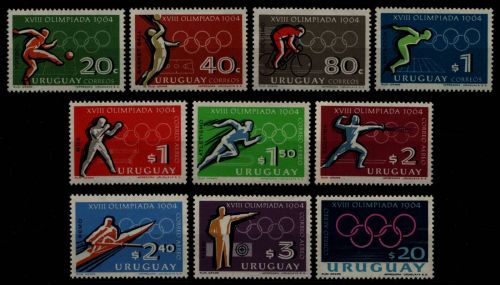 Uruguay 1965 - Mi-Nr. 1012-1021 ** - MNH - Olympia Tokio