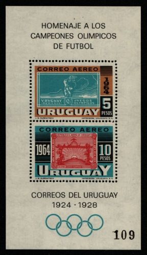 Uruguay 1965 - Mi-Nr. Block 6 ** - MNH - Fussball - Olympia Tokio