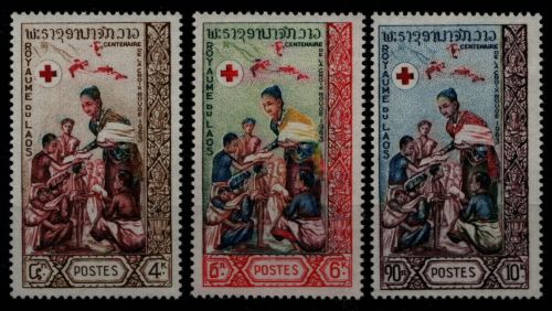 Laos 1963 - Mi-Nr. 132-134 ** - MNH - Rotes Kreuz / Red cross