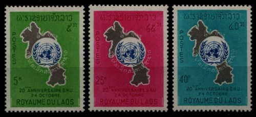 Laos 1965 - Mi-Nr. 171-173 ** - MNH - Zusammenarbeit
