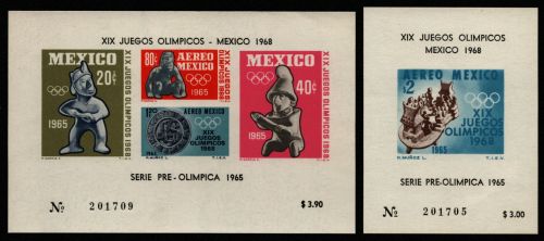 Mexiko 1965 - Mi-Nr. Block 3-4 ** - MNH - Olympia Mexiko