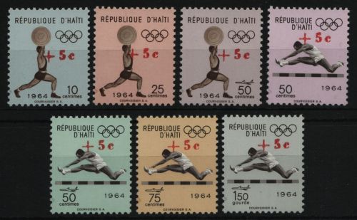Haiti 1965 - Mi-Nr. 805-811 b ** - MNH - rot - Olympia Tokio