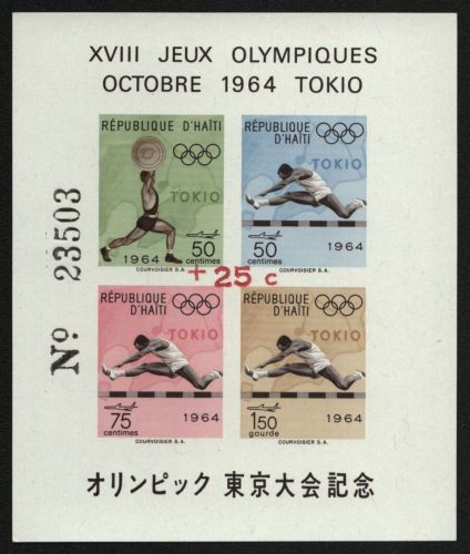 Haiti 1964 - Mi-Nr. Block 30 b ** - MNH - rot - Olympia Tokio