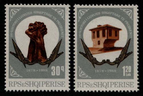 Albanien 1988 - Mi-Nr. 2365-2366 ** - MNH - Liga von Prizren (II)