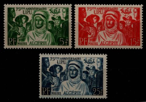 Algerien 1949 - Mi-Nr. 283-285 ** - MNH - 75 Jahre UPU