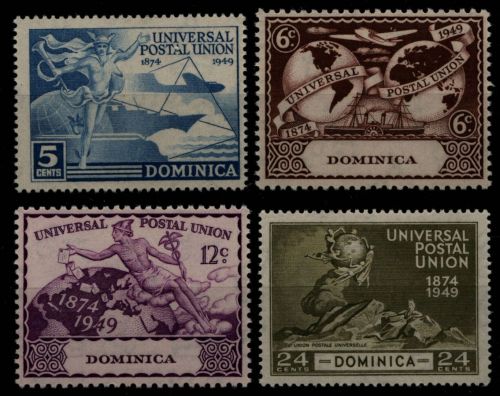 Dominica 1949 - Mi-Nr. 112-115 ** - MNH - 75 Jahre UPU