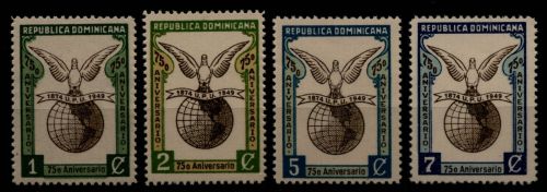 Dominikanische Republik 1949 - Mi-Nr. 495-498 ** - MNH - 75 Jahre UPU