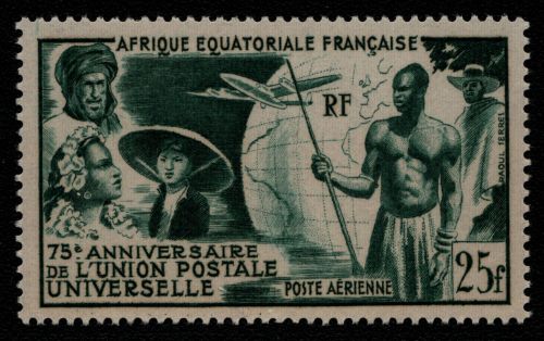 Franz. Äquatorial-Afrika 1949 - Mi-Nr. 284 ** - MNH - 75 Jahre UPU