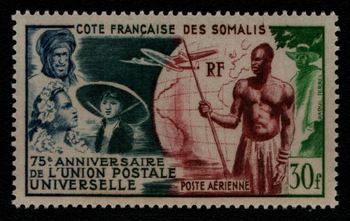 Franz. Somaliküste 1949 - Mi-Nr. 307 ** - MNH - 75 Jahre UPU