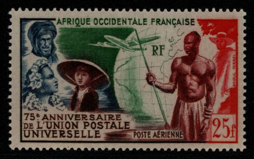 Franz. Westafrika 1949 - Mi-Nr. 59 ** - MNH - 75 Jahre UPU