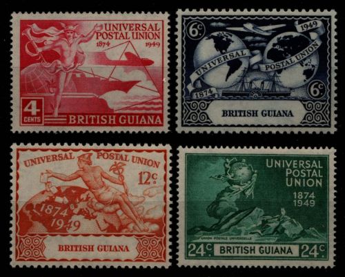 Guyana 1949 - Mi-Nr. 192-195 ** - MNH - 75 Jahre UPU