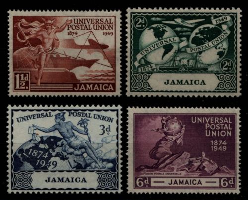 Jamaika 1949 - Mi-Nr. 147-150 ** - MNH - 75 Jahre UPU