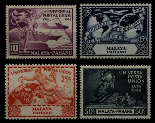 Malaya - Pahang 1949 - Mi-Nr. 39-42 ** - MNH - 75 Jahre UPU