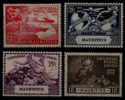 Mauritius 1949 - Mi-Nr. 223-226 ** - MNH - 75 Jahre UPU