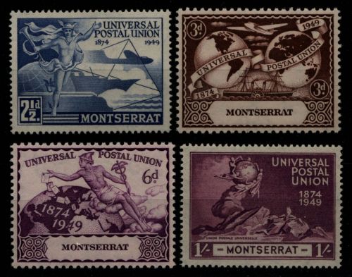 Montserrat 1949 - Mi-Nr. 109-112 ** - MNH - 75 Jahre UPU