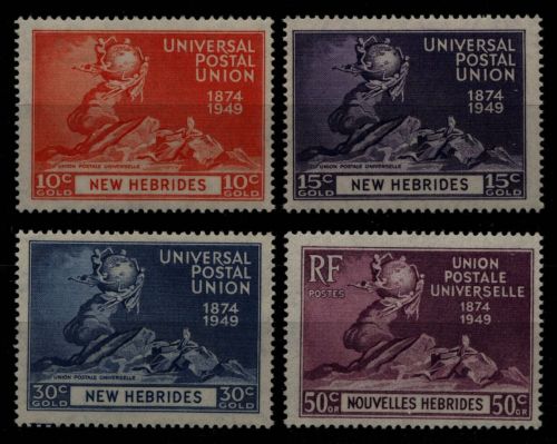 Neue Hebriden 1949 - Mi-Nr. 133-136 ** - MNH - 75 Jahre UPU