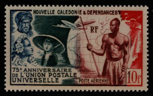Neukaledonien 1949 - Mi-Nr. 348 ** - MNH - 75 Jahre UPU