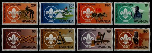 Ruanda 1982 - Mi-Nr. 1206-1213 ** - MNH - Pfadfinder / Scouts